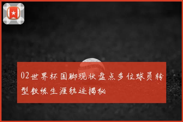 02世界杯国脚现状盘点多位球员转型教练生涯轨迹揭秘